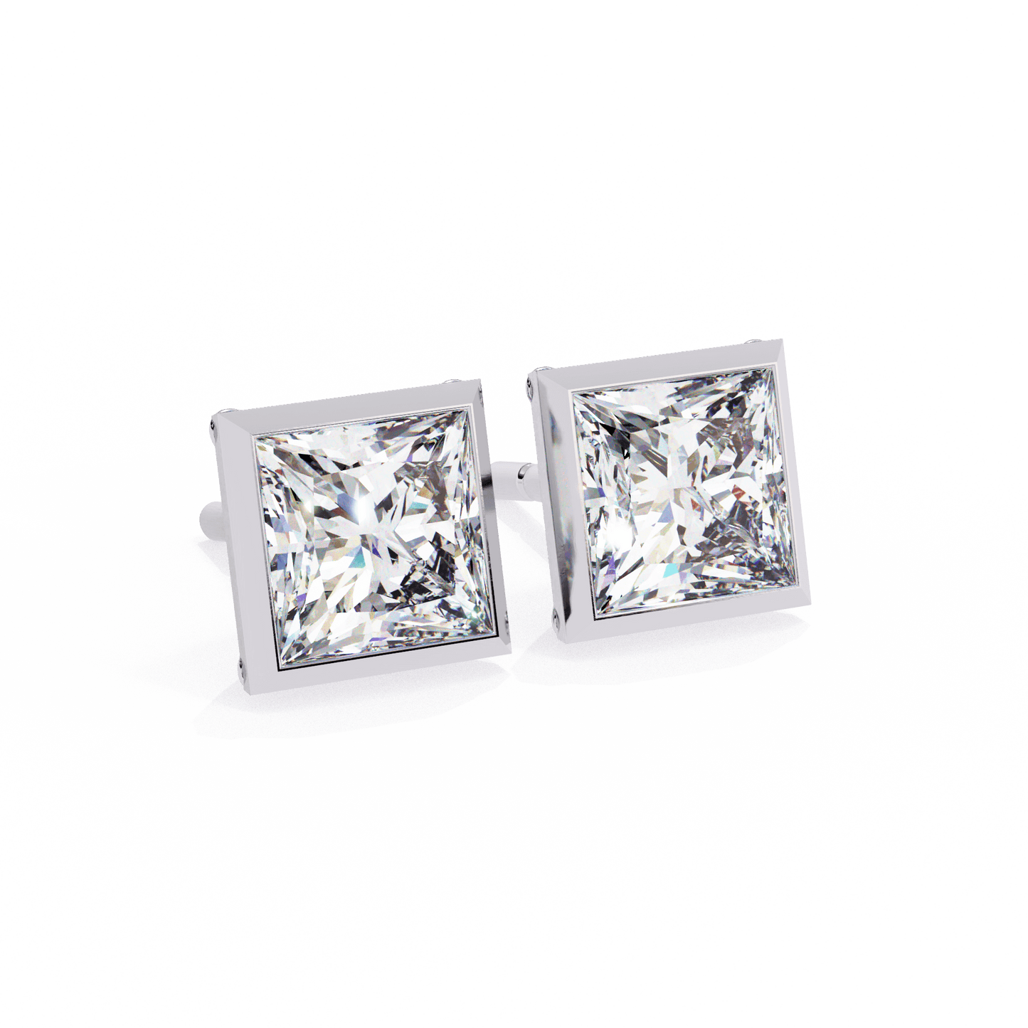 Alejandra– The Bezel Set Princess Stud