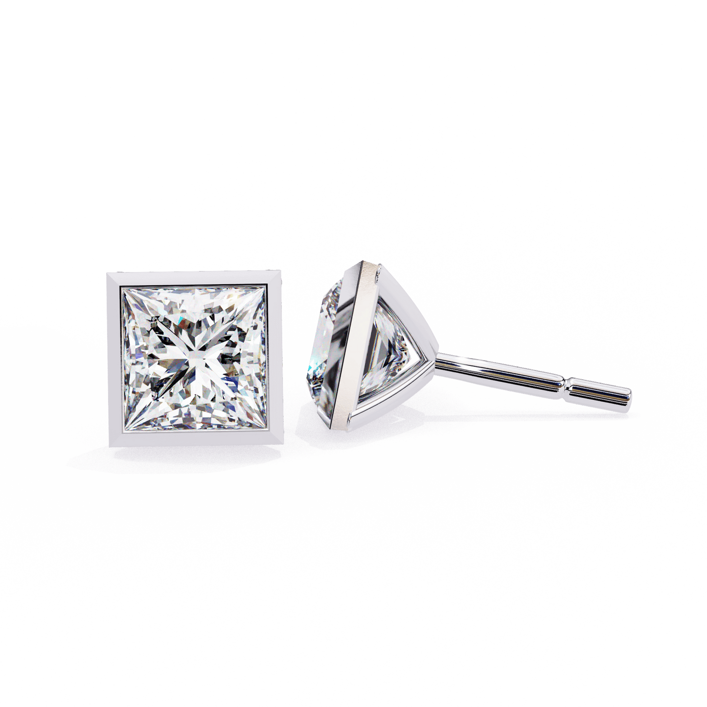 Alejandra– The Bezel Set Princess Stud