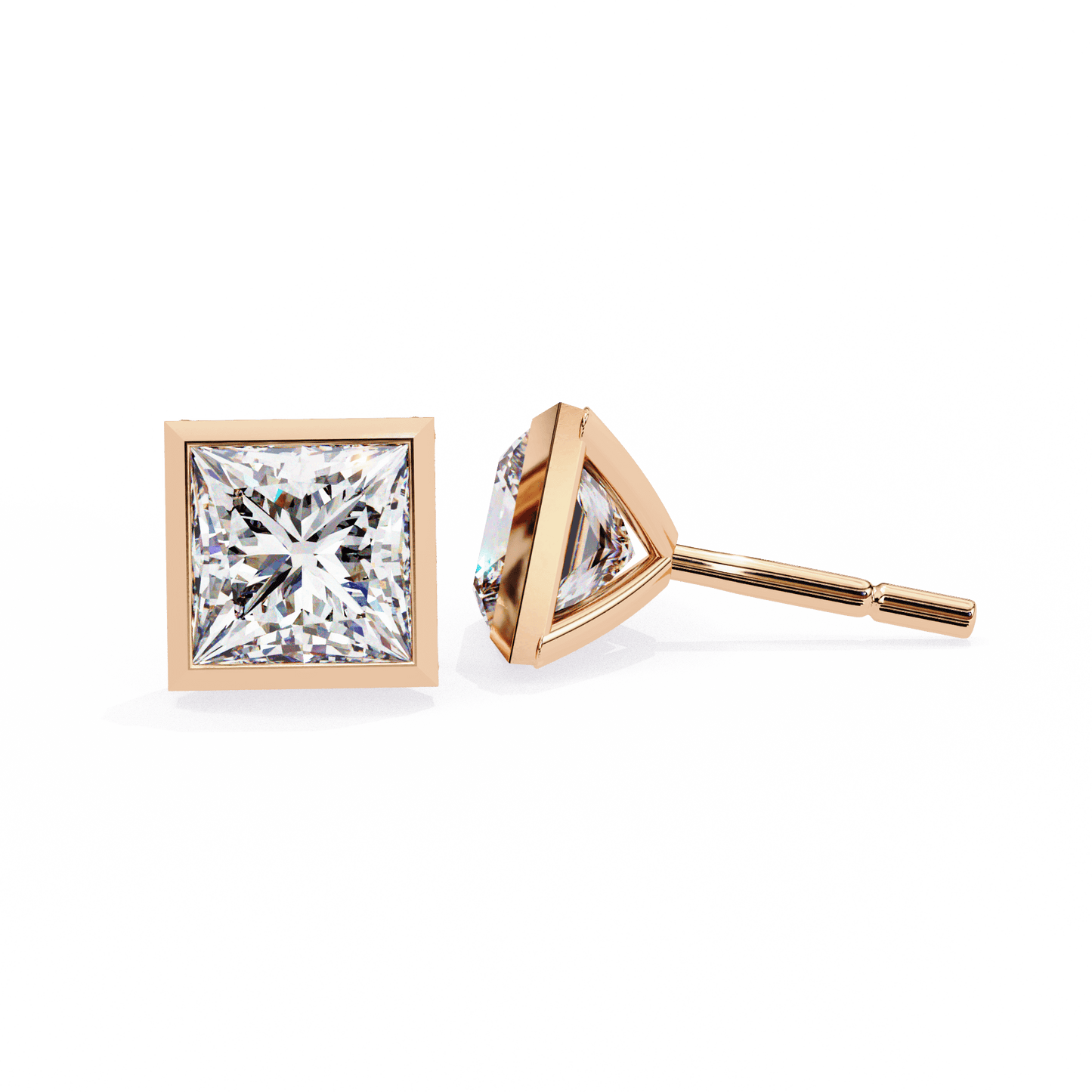 Alejandra– The Bezel Set Princess Stud