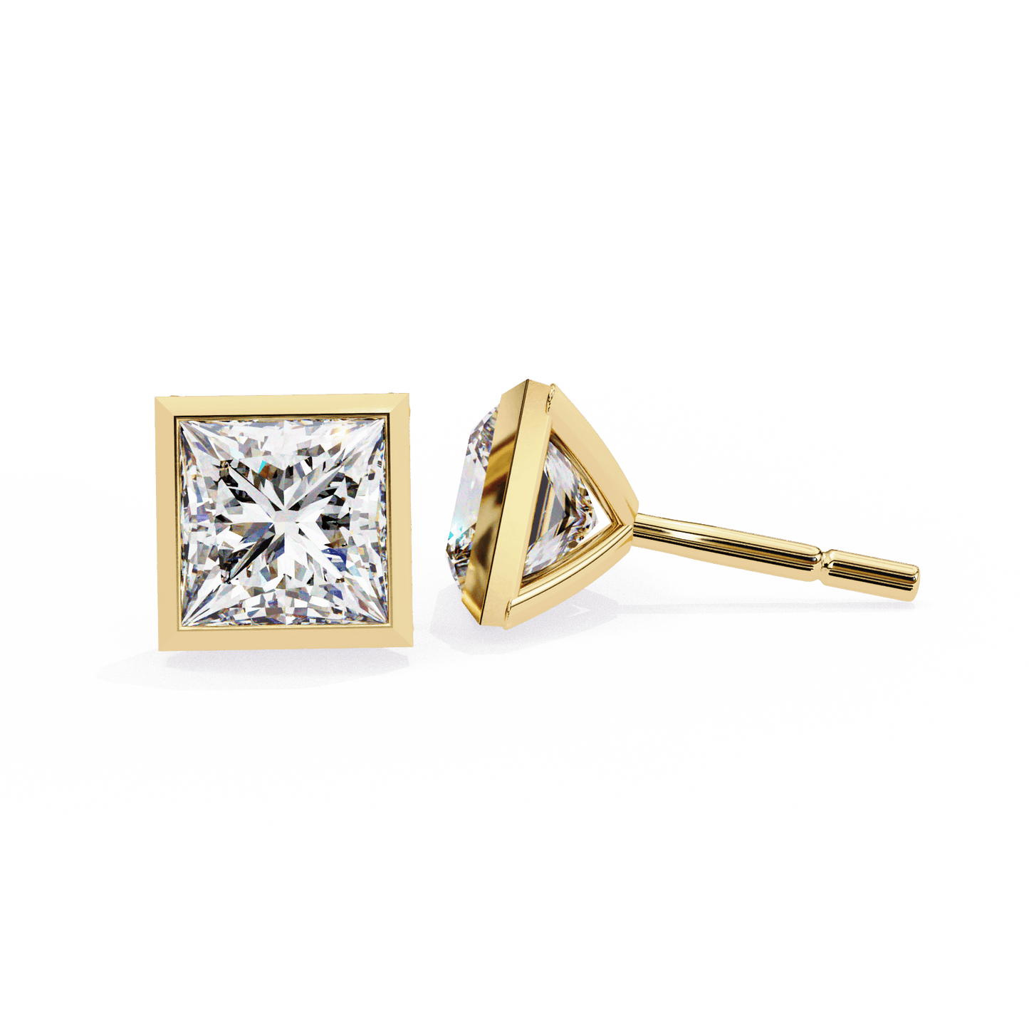 Alejandra– The Bezel Set Princess Stud