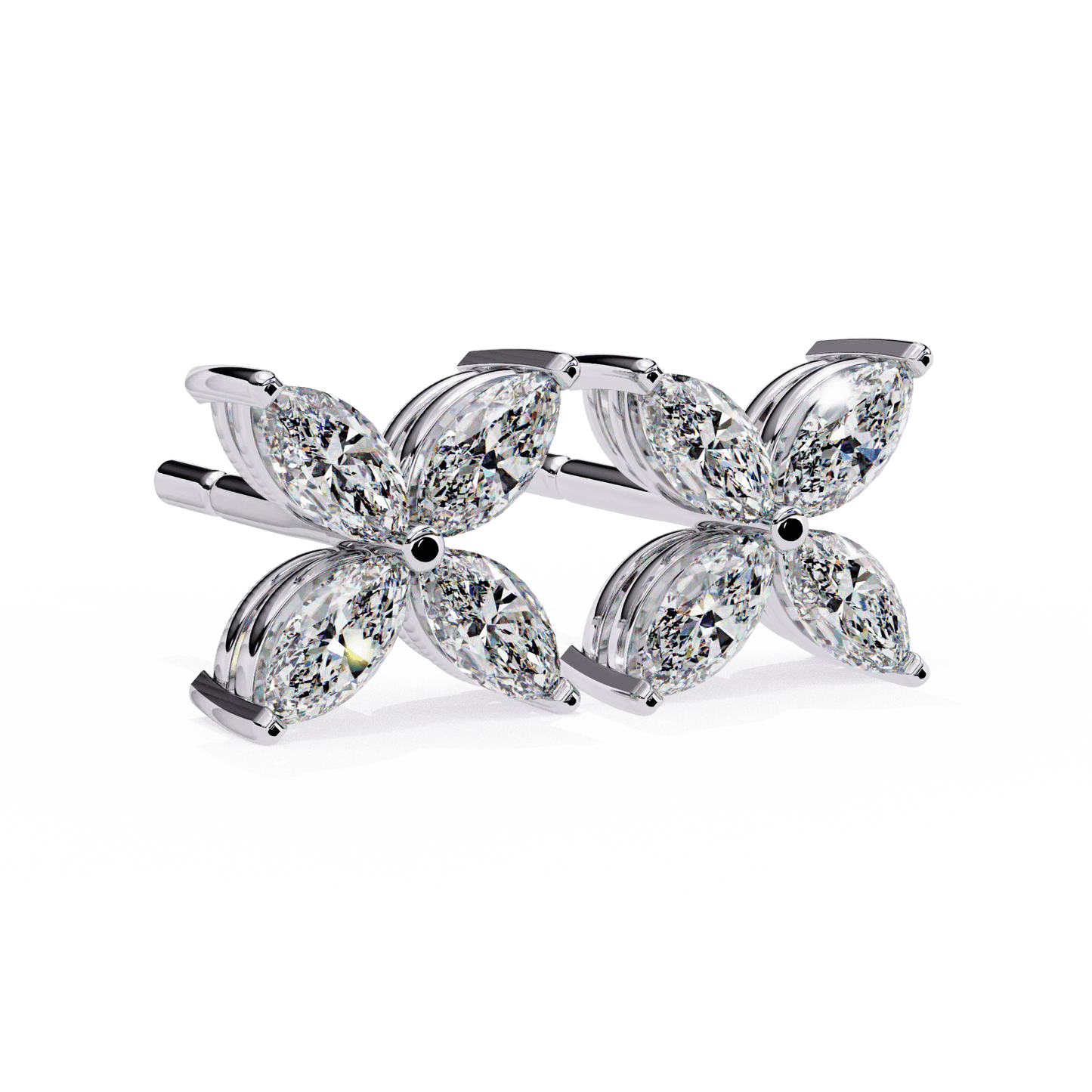 Zainab – Marquise Floral Stud Earrings