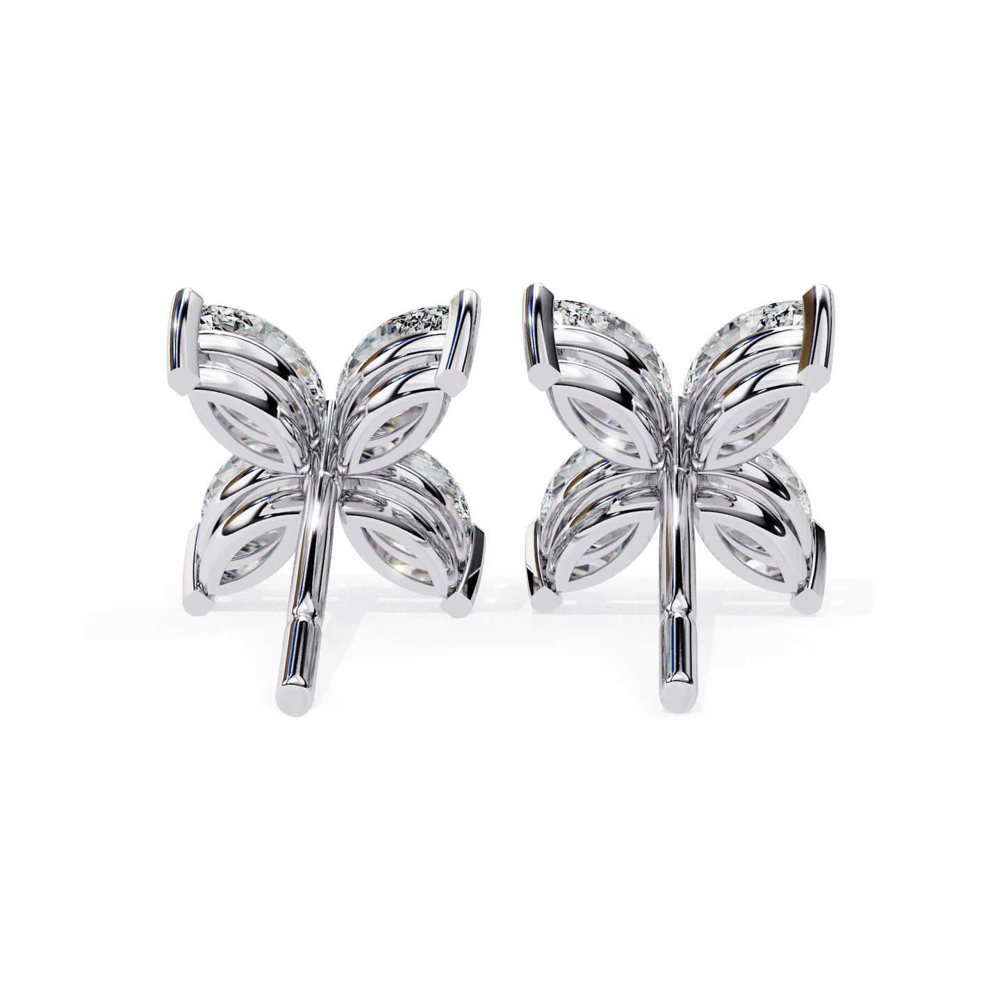 Zainab – Marquise Floral Stud Earrings