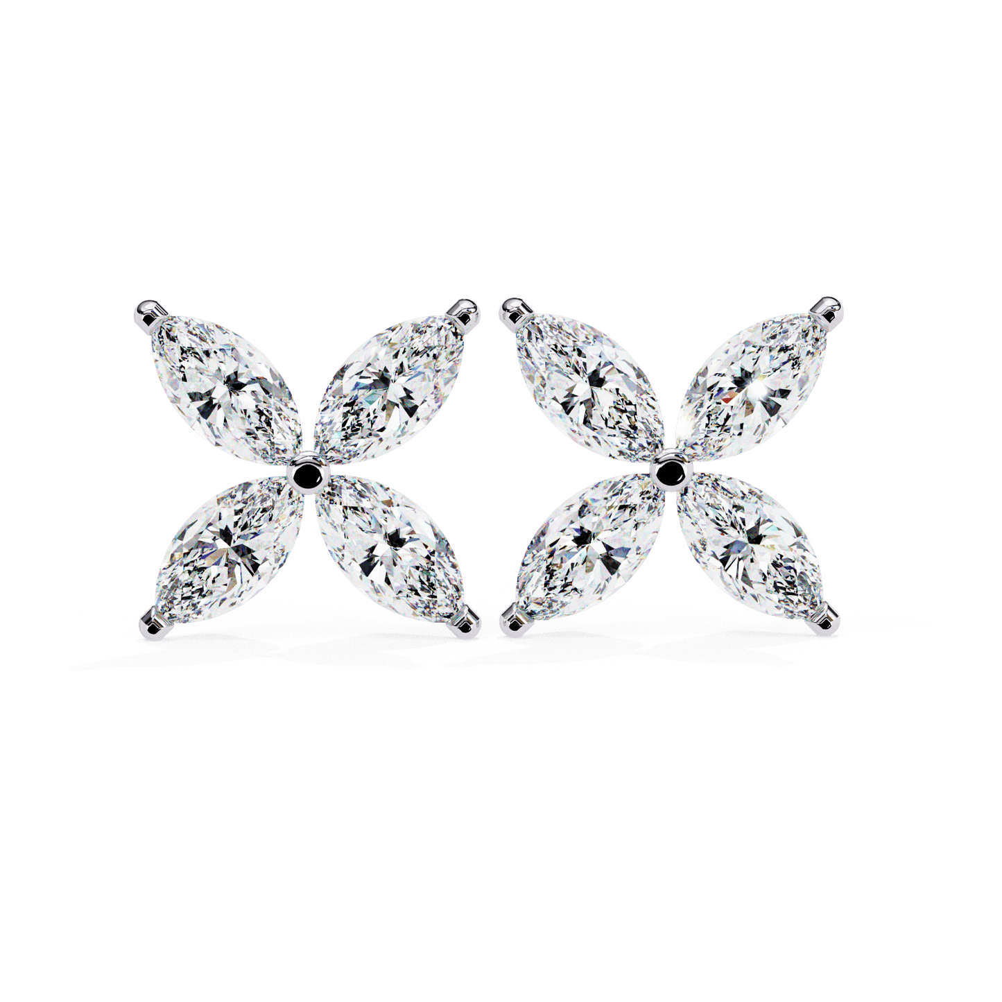 Zainab – Marquise Floral Stud Earrings