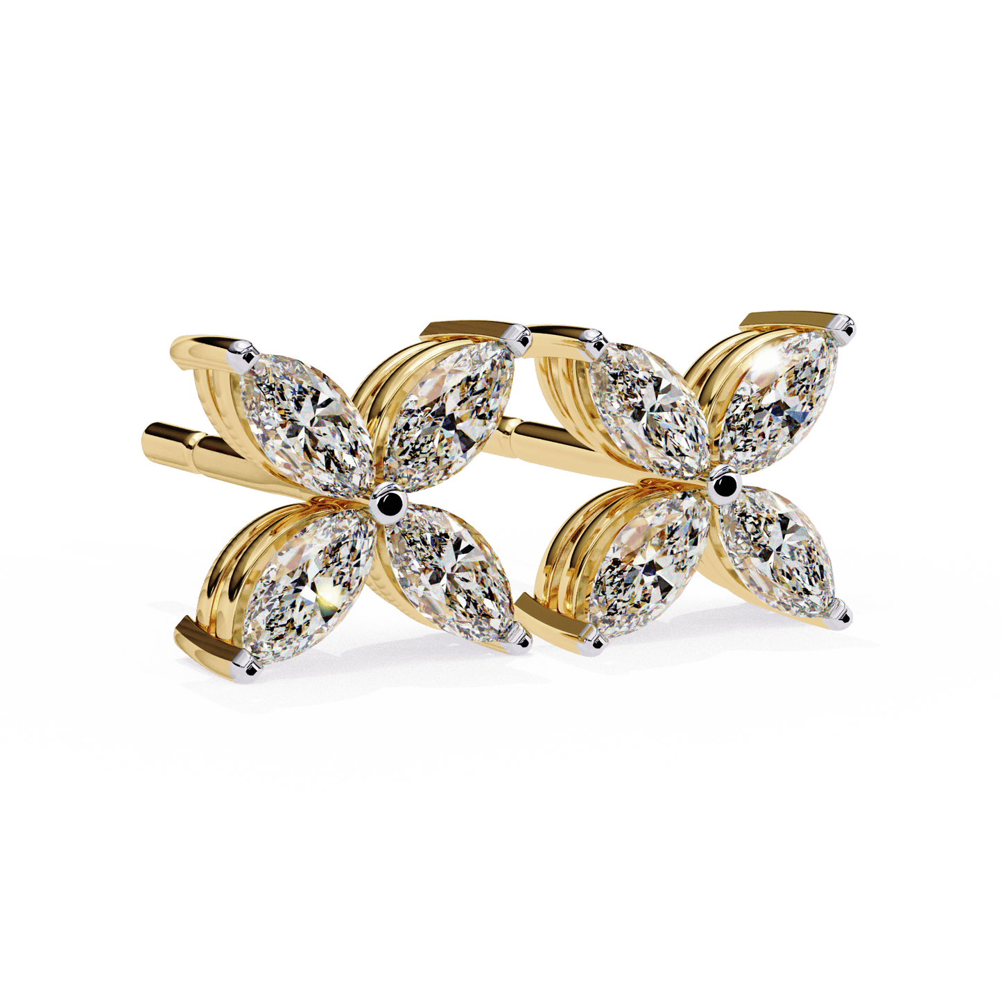Zainab – Marquise Floral Stud Earrings