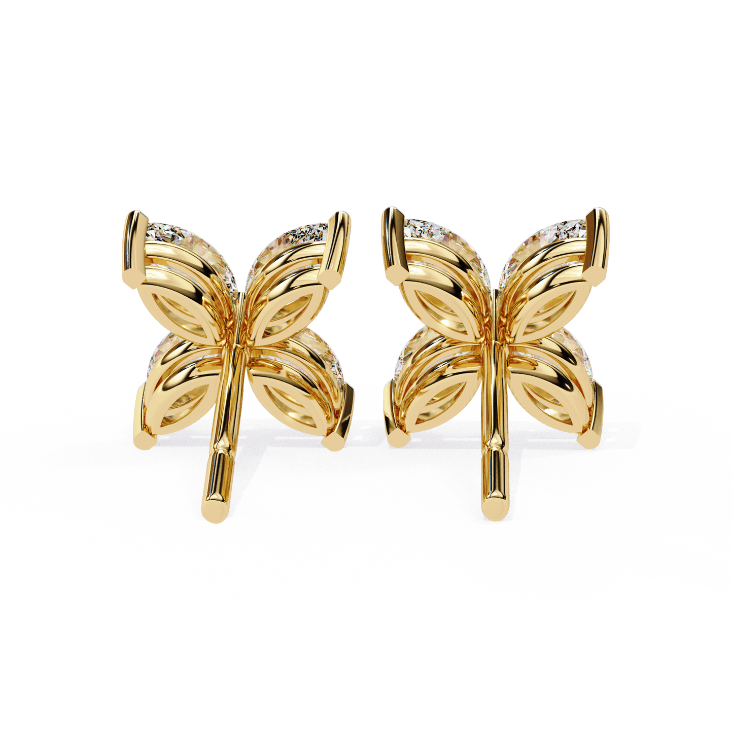 Zainab – Marquise Floral Stud Earrings