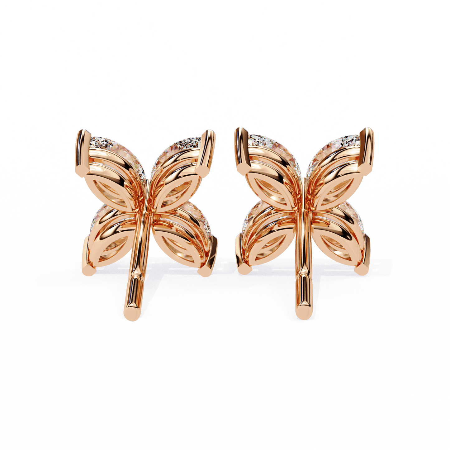 Zainab – Marquise Floral Stud Earrings