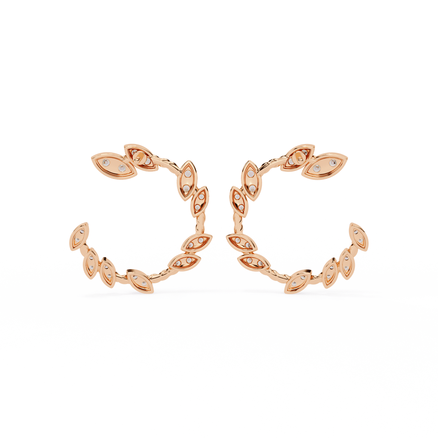 Avery – Marquise-Inspired Round Diamond Cluster Studs