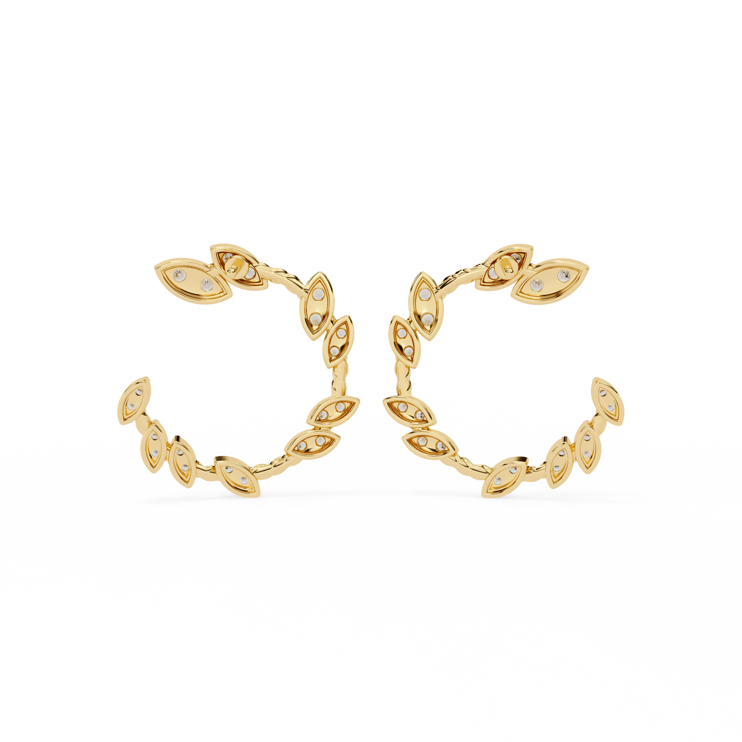 Avery – Marquise-Inspired Round Diamond Cluster Studs