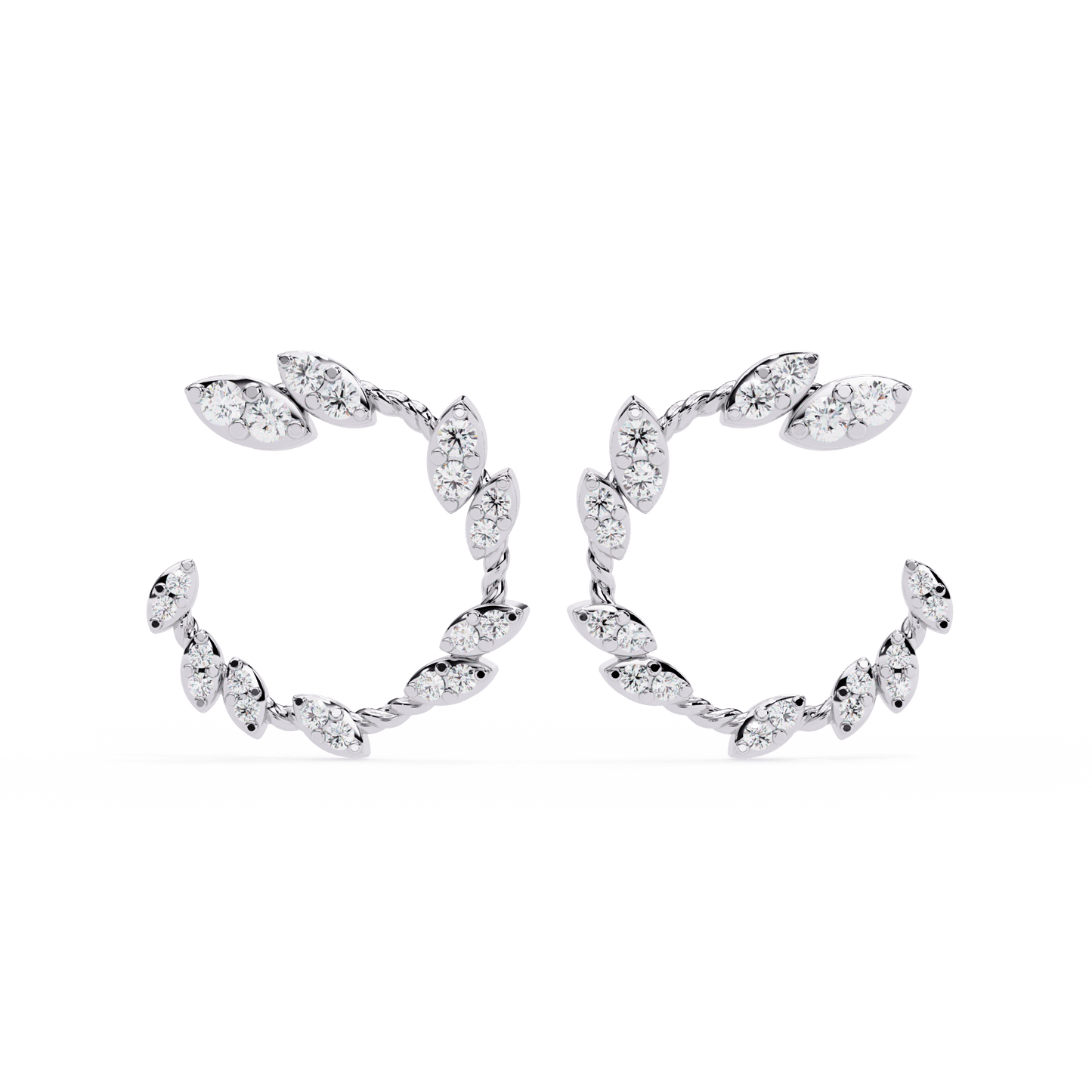 Avery – Marquise-Inspired Round Diamond Cluster Studs