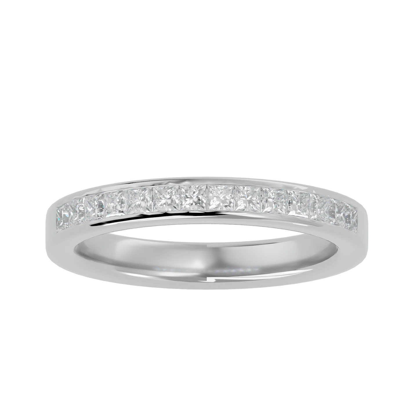 Gabriella – 1/3 Channel-Set Princess-Cut Diamond Band