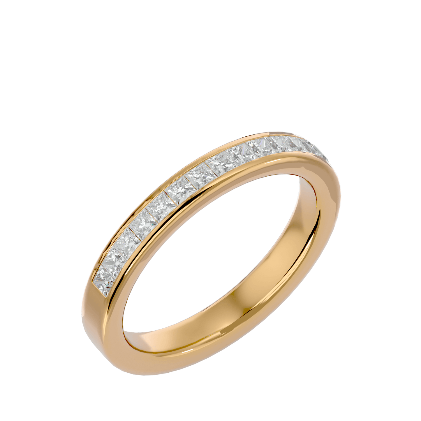 Gabriella – 1/3 Channel-Set Princess-Cut Diamond Band