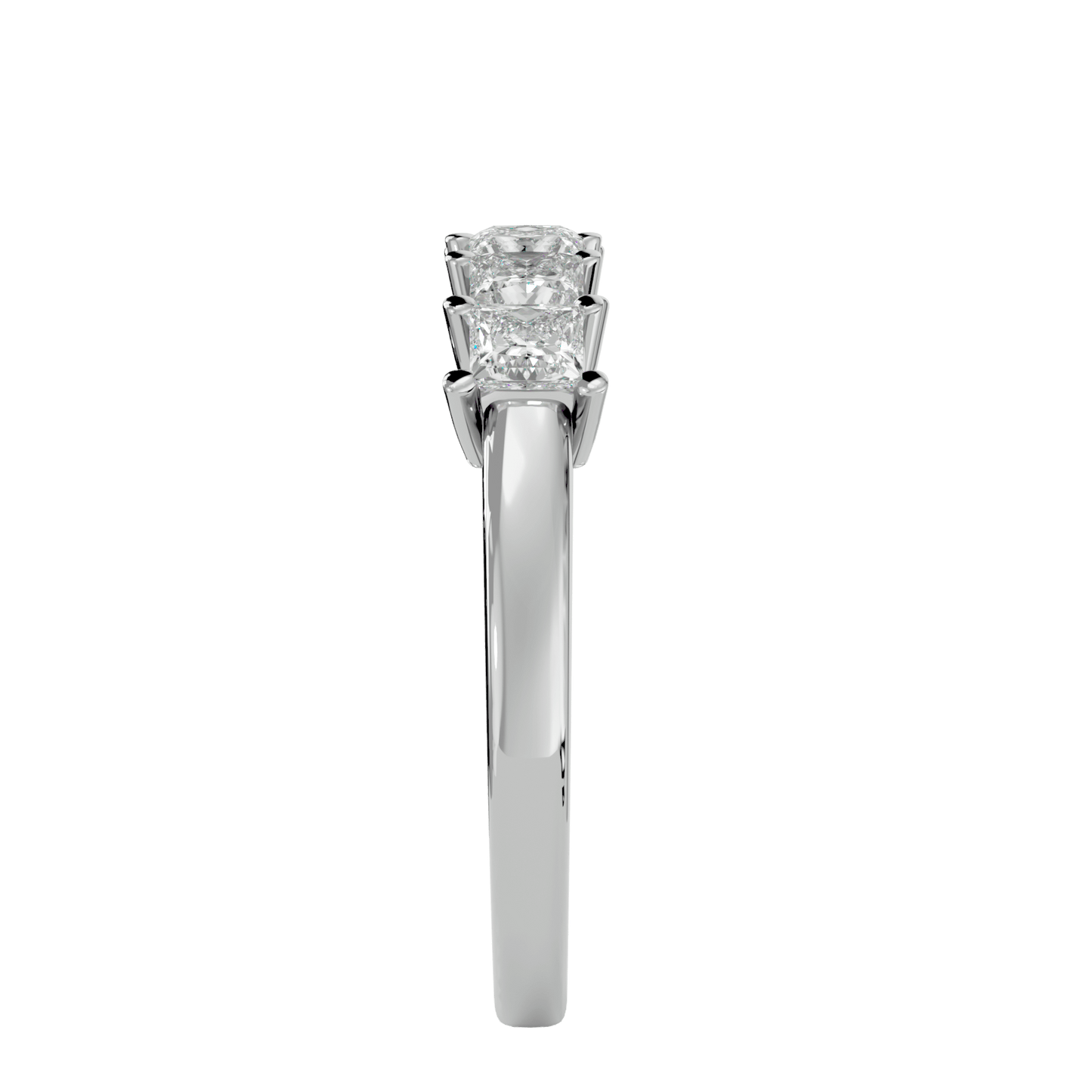 Fiorella - Five-Stone Princess Cut Basket Setting Ring