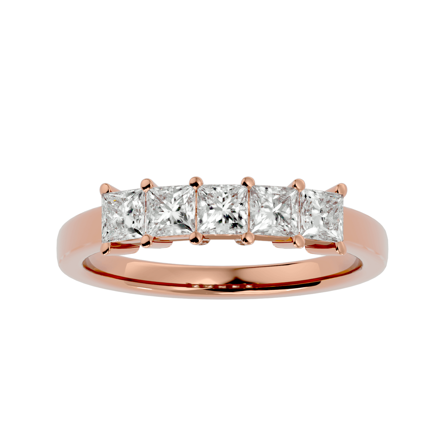 Fiorella - Five-Stone Princess Cut Basket Setting Ring