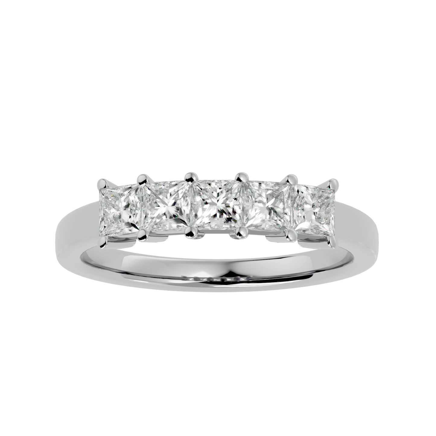 Fiorella - Five-Stone Princess Cut Basket Setting Ring