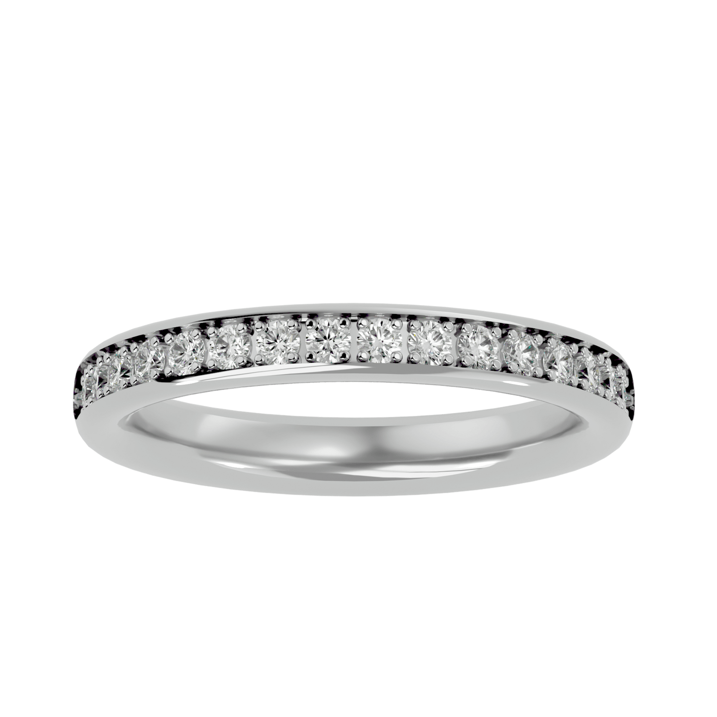 Amaya– The Channel-Set Shared Prong Eternity Band