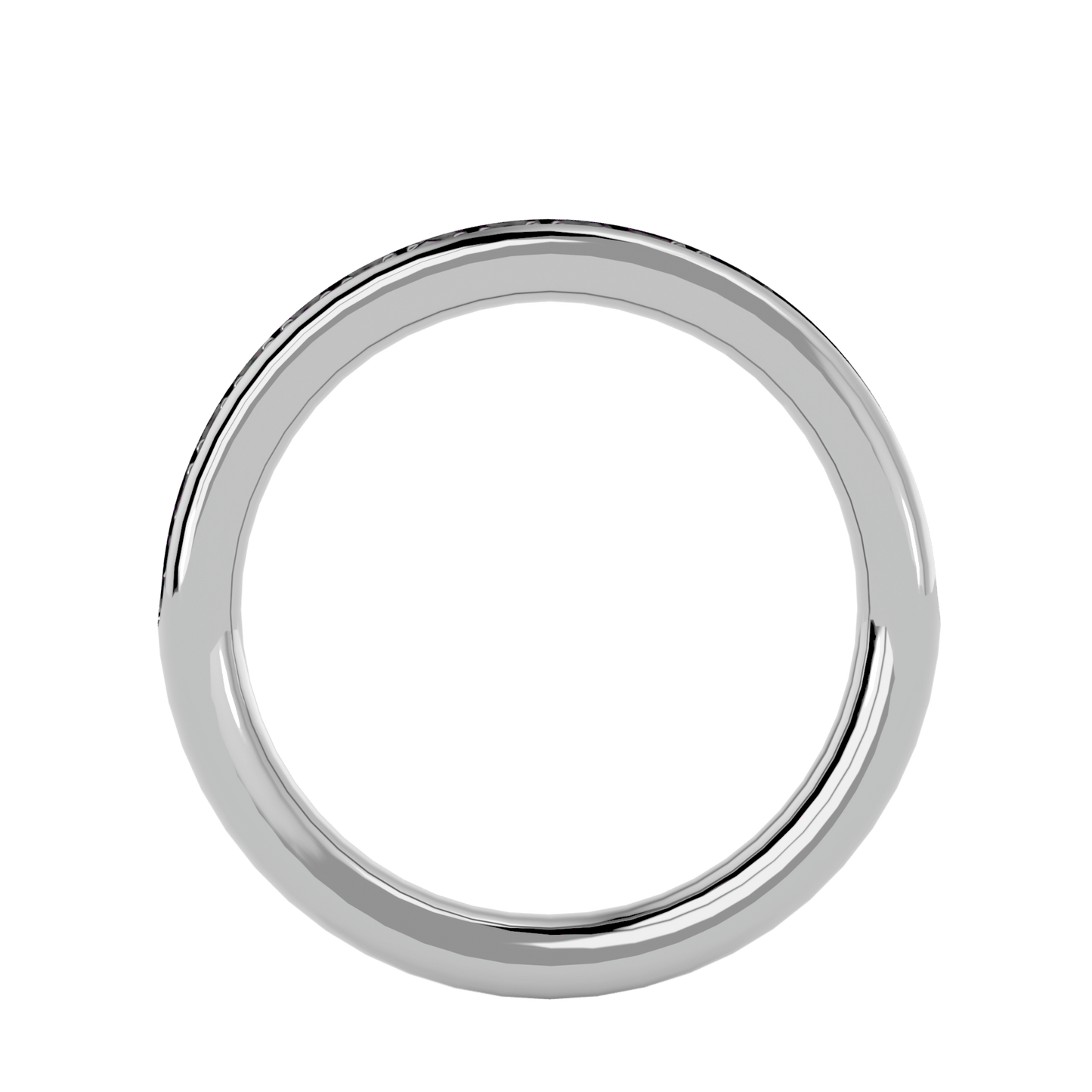 Amaya– The Channel-Set Shared Prong Eternity Band