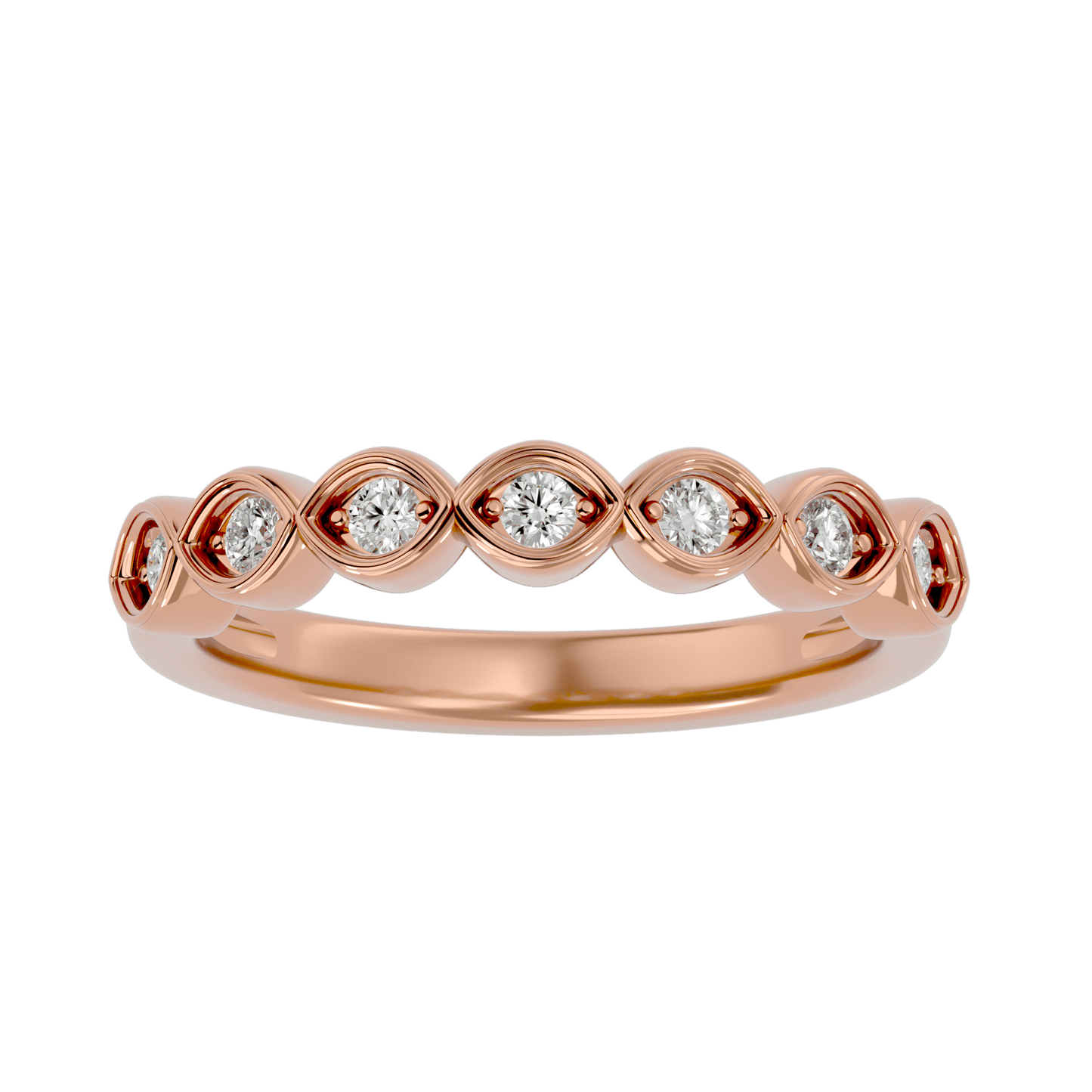 Soleil – Seven-Stone Bezel-Prong Diamond Band