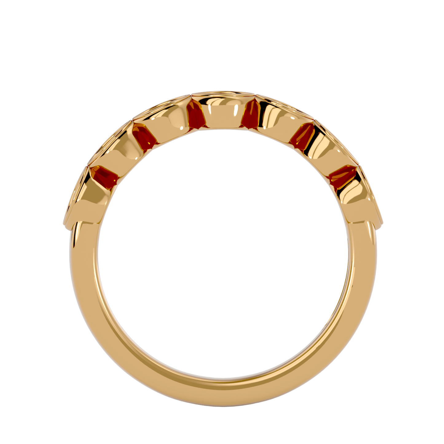 Soleil – Seven-Stone Bezel-Prong Diamond Band