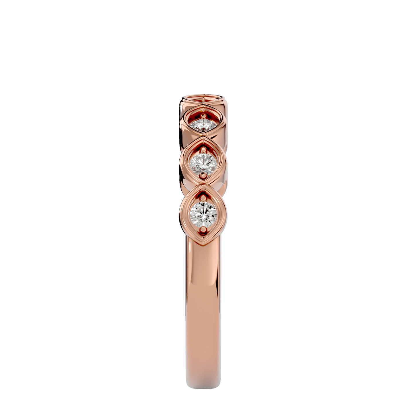 Soleil – Seven-Stone Bezel-Prong Diamond Band