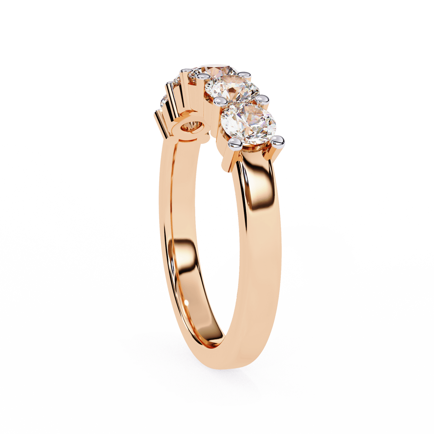 Carmella– The Five-Stone Shared Prong Band