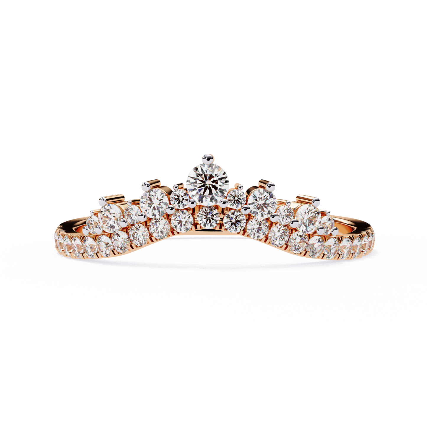 Genevieve – Shaped Diamond Tiara Band