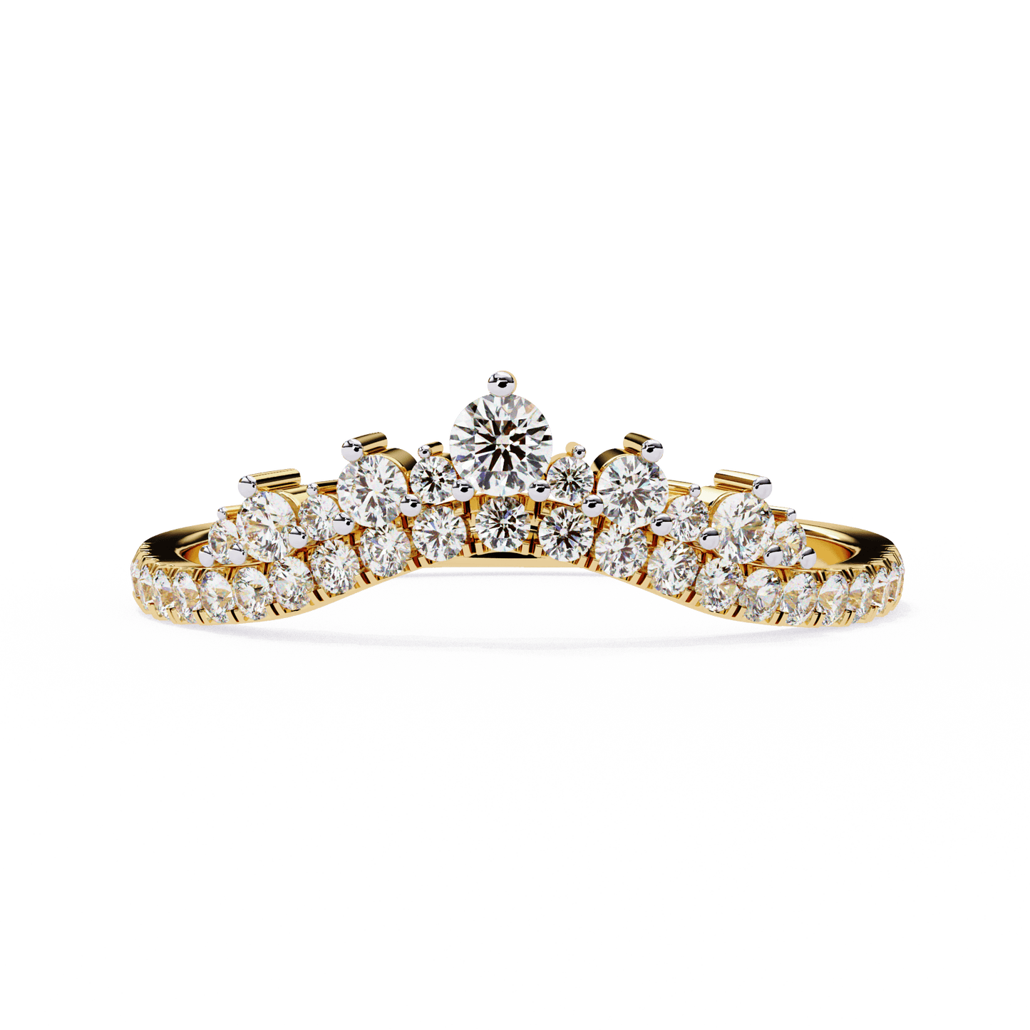 Genevieve – Shaped Diamond Tiara Band