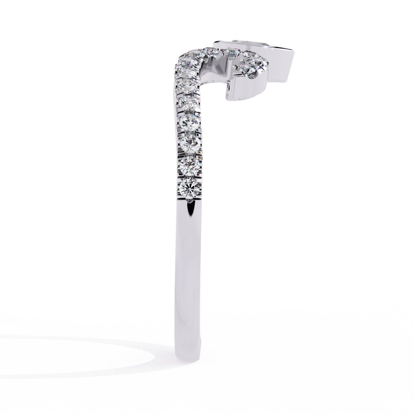 Alani- Shaped Band with Pear-Cut Detail