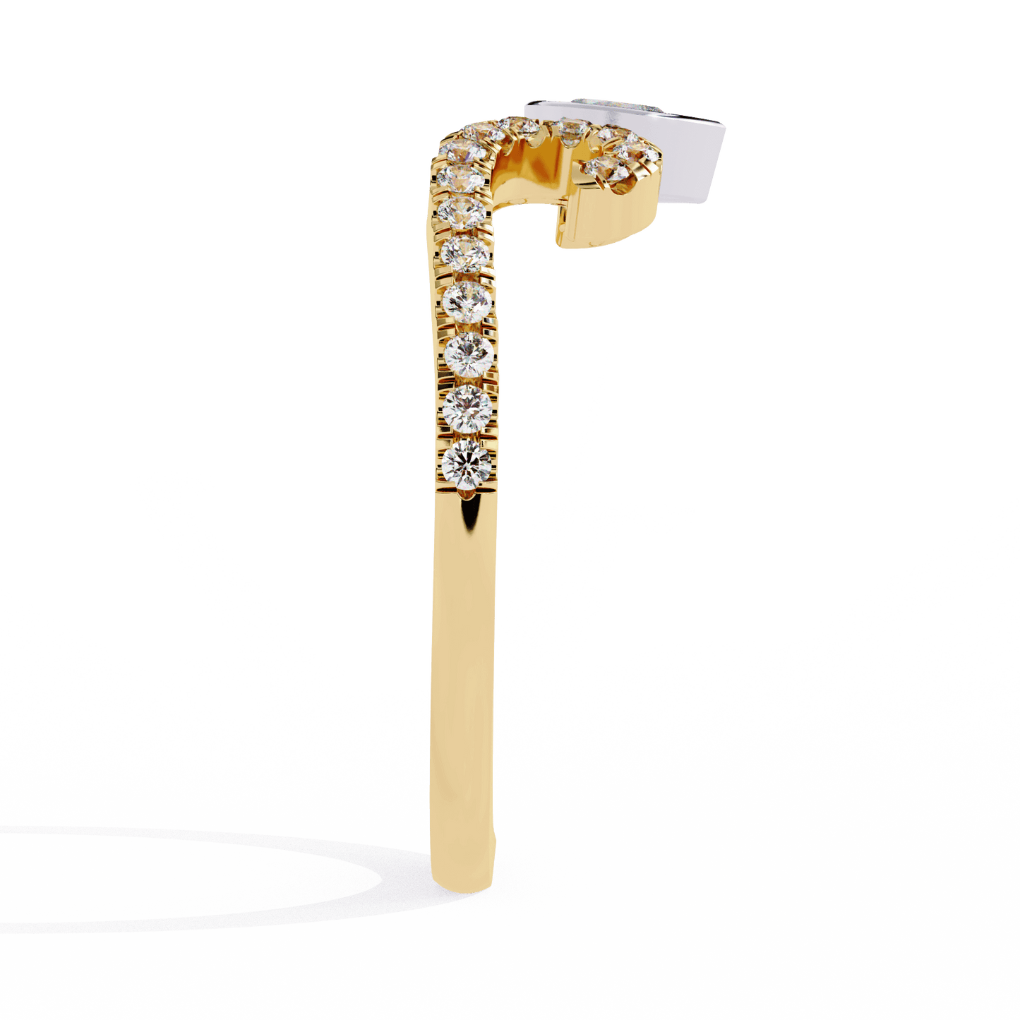 Alani- Shaped Band with Pear-Cut Detail