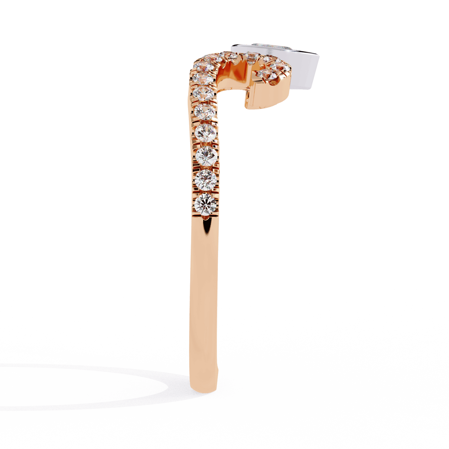Alani- Shaped Band with Pear-Cut Detail