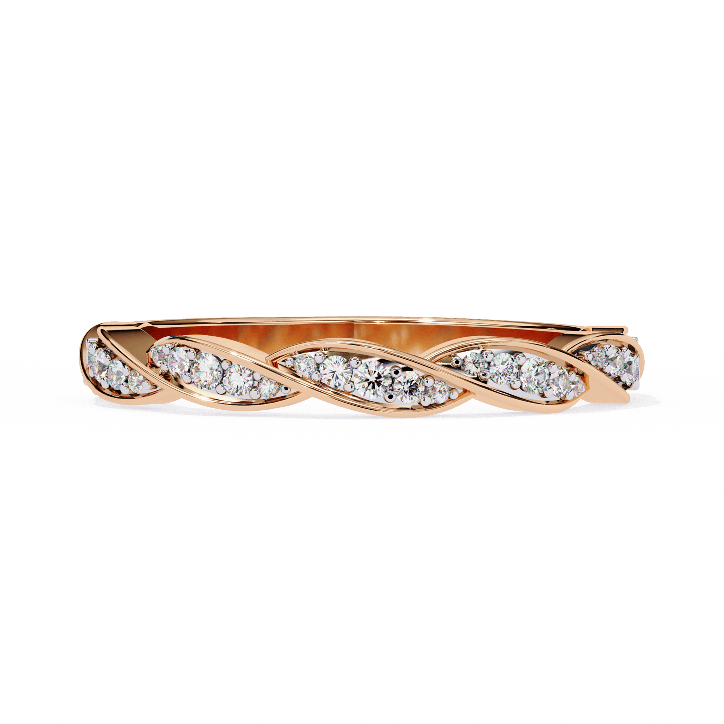 Elsa – 3/4 Twisted Diamond Band