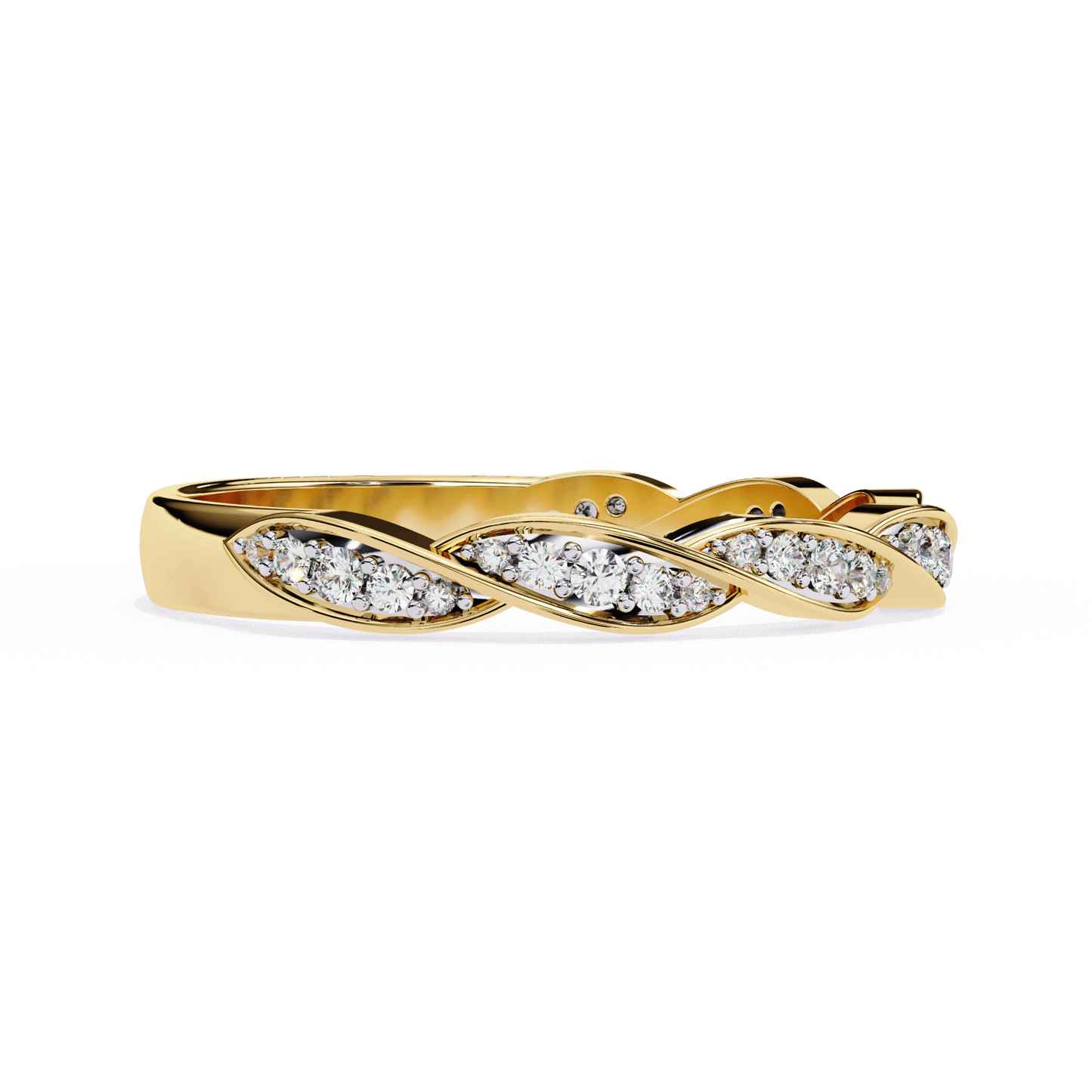 Elsa – 3/4 Twisted Diamond Band