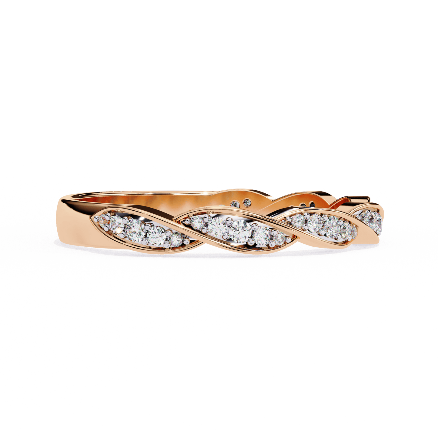 Elsa – 3/4 Twisted Diamond Band