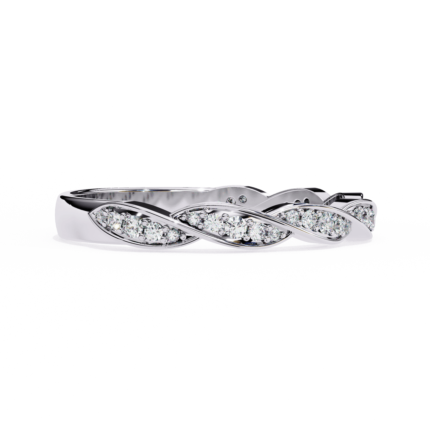 Elsa – 3/4 Twisted Diamond Band