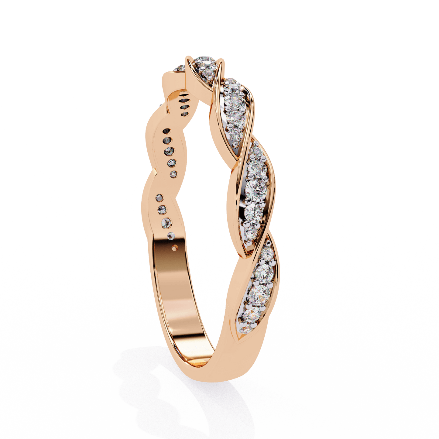 Elsa – 3/4 Twisted Diamond Band