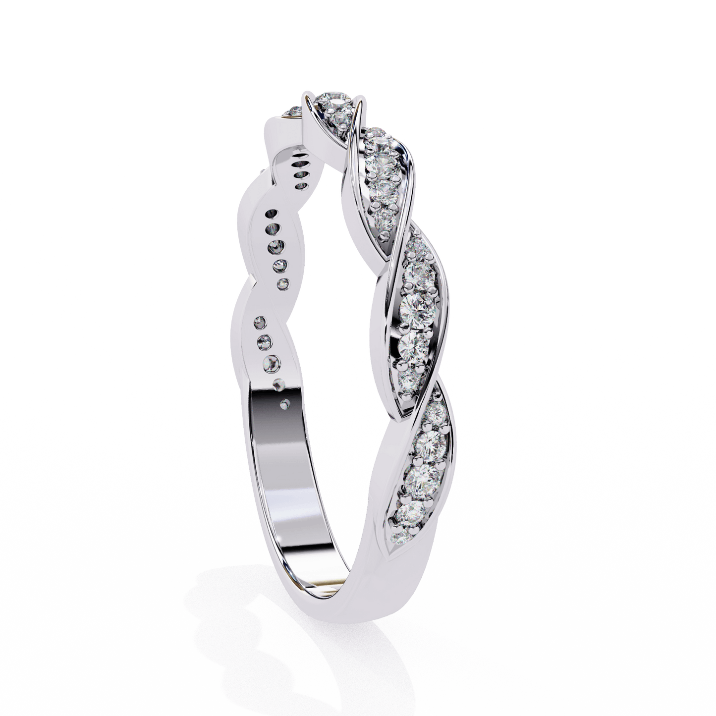 Elsa – 3/4 Twisted Diamond Band