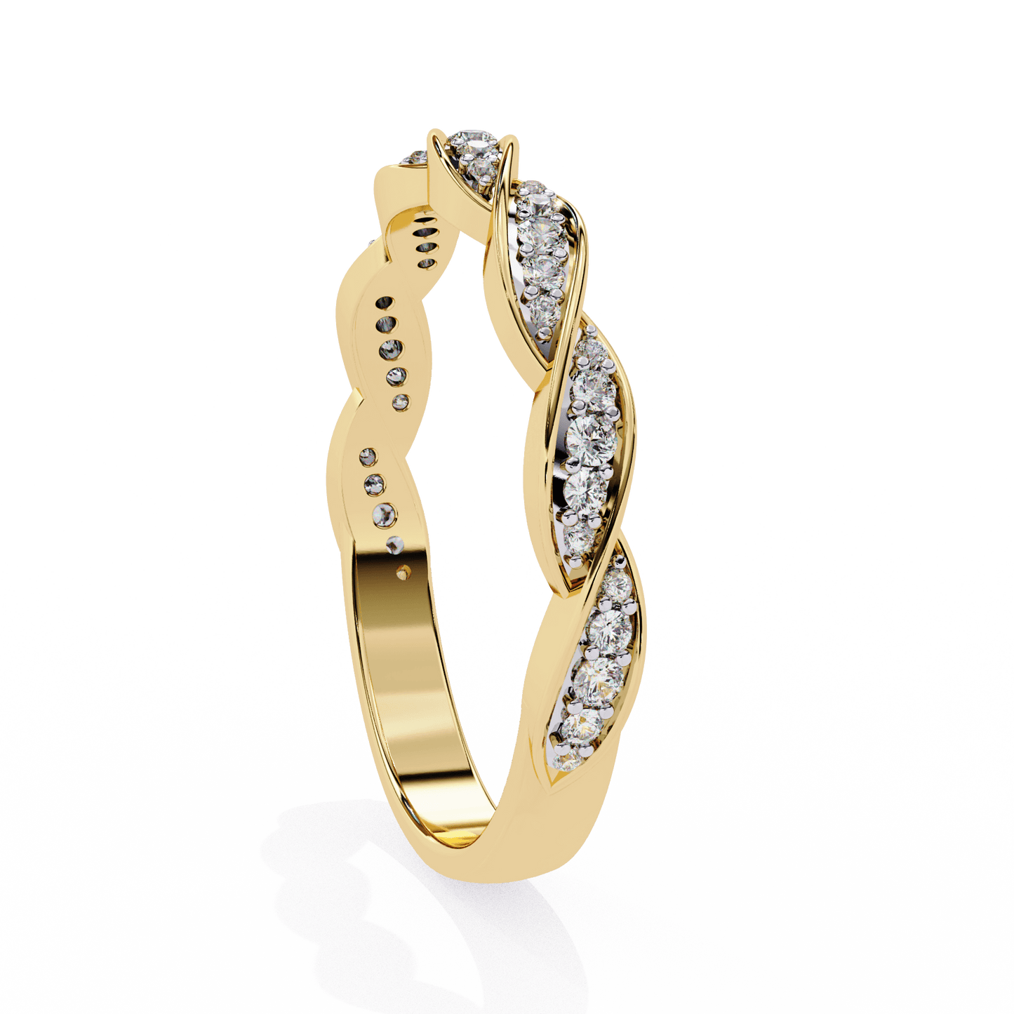 Elsa – 3/4 Twisted Diamond Band