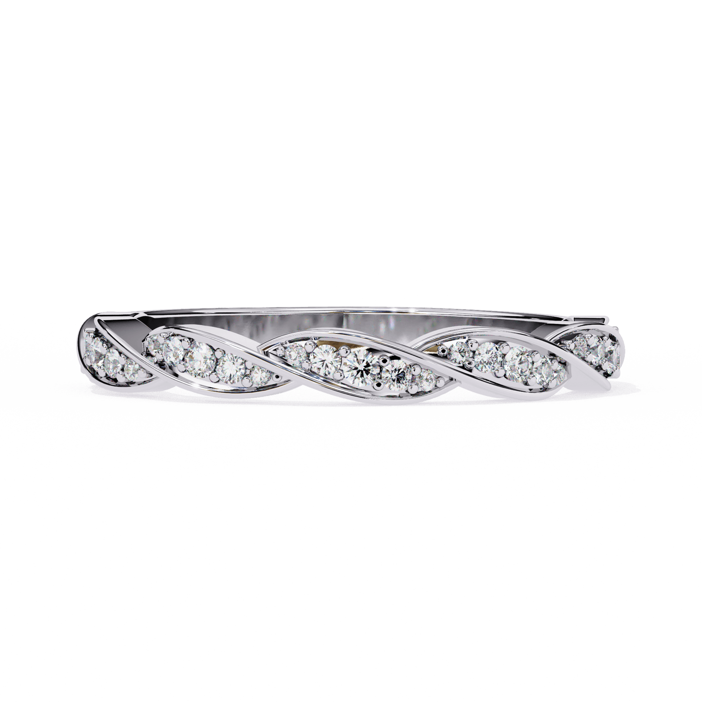 Elsa – 3/4 Twisted Diamond Band