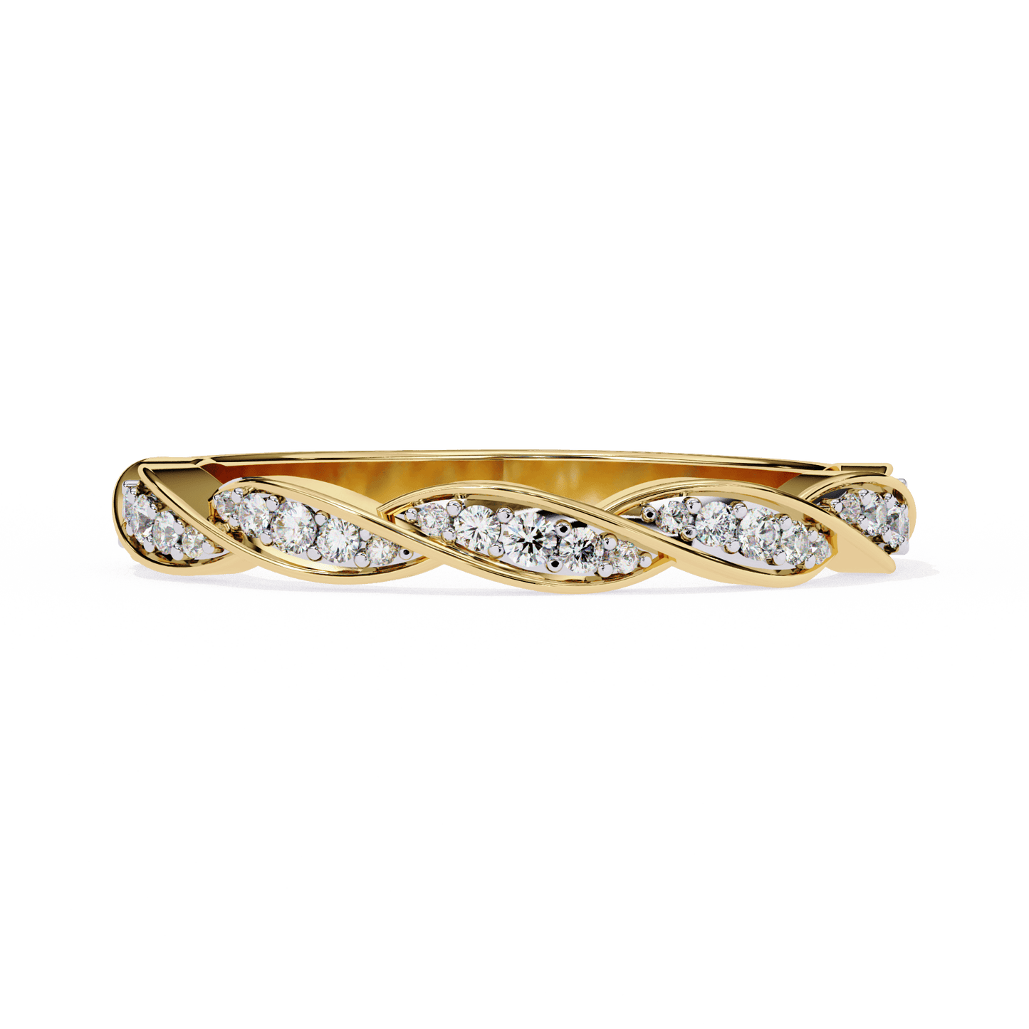 Elsa – 3/4 Twisted Diamond Band