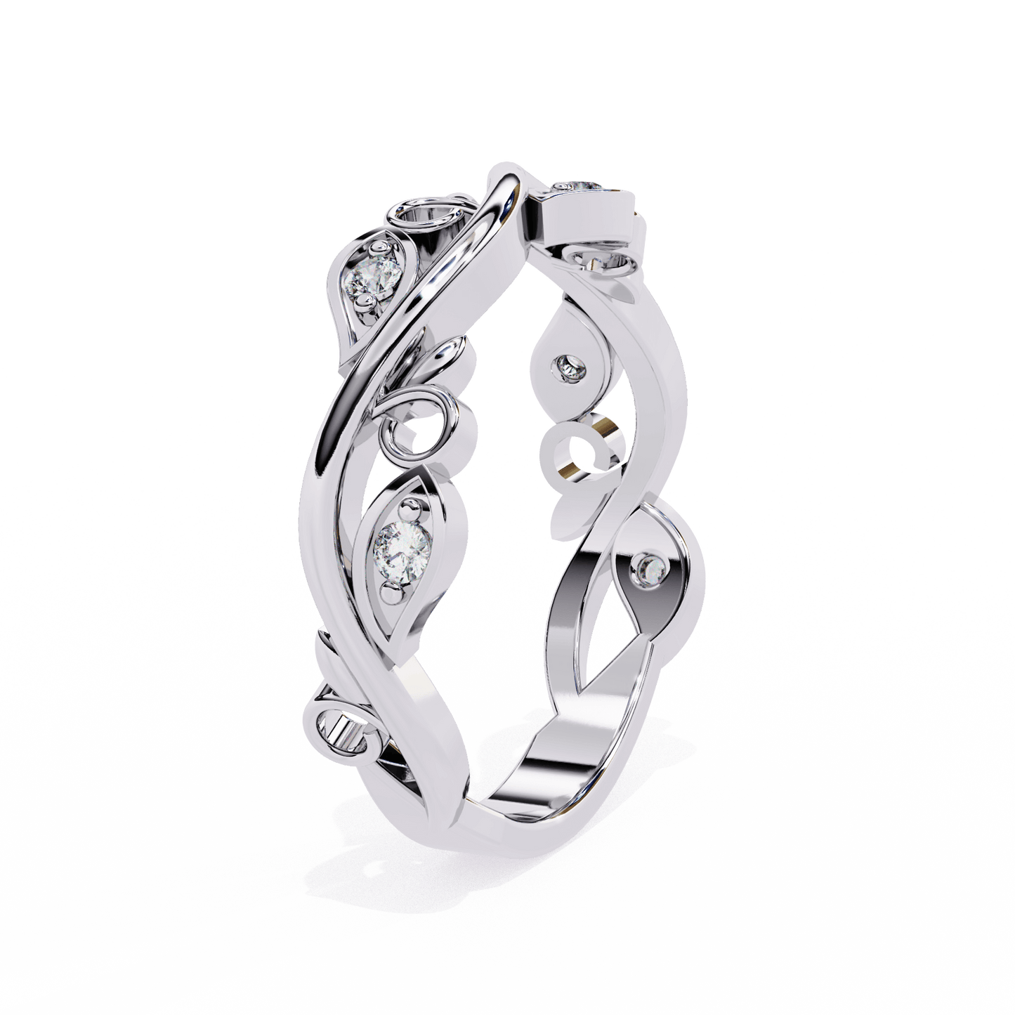 Vinyet – Vine-Inspired Diamond Band