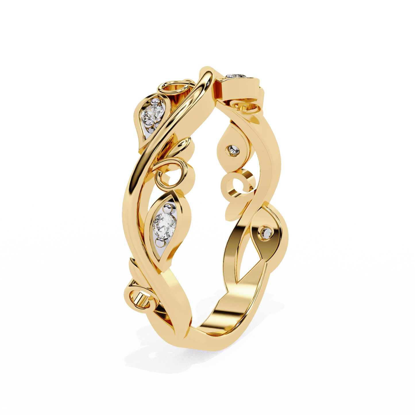 Vinyet – Vine-Inspired Diamond Band