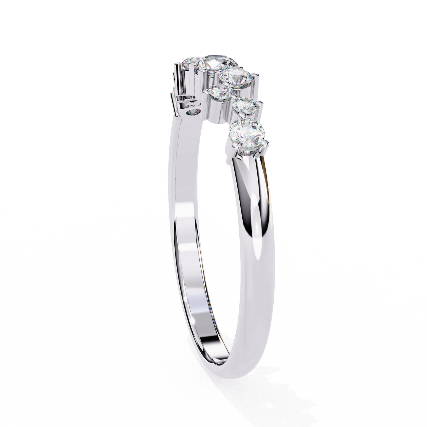 Eleanora – Scalloped Tapered Band