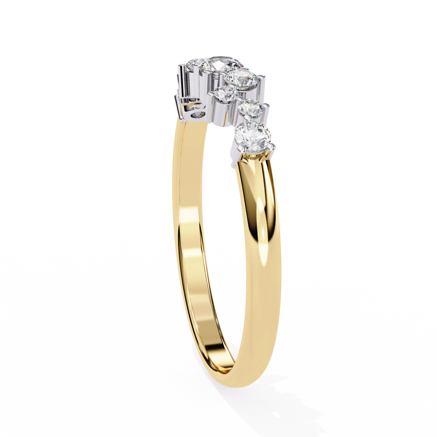 Eleanora – Scalloped Tapered Band