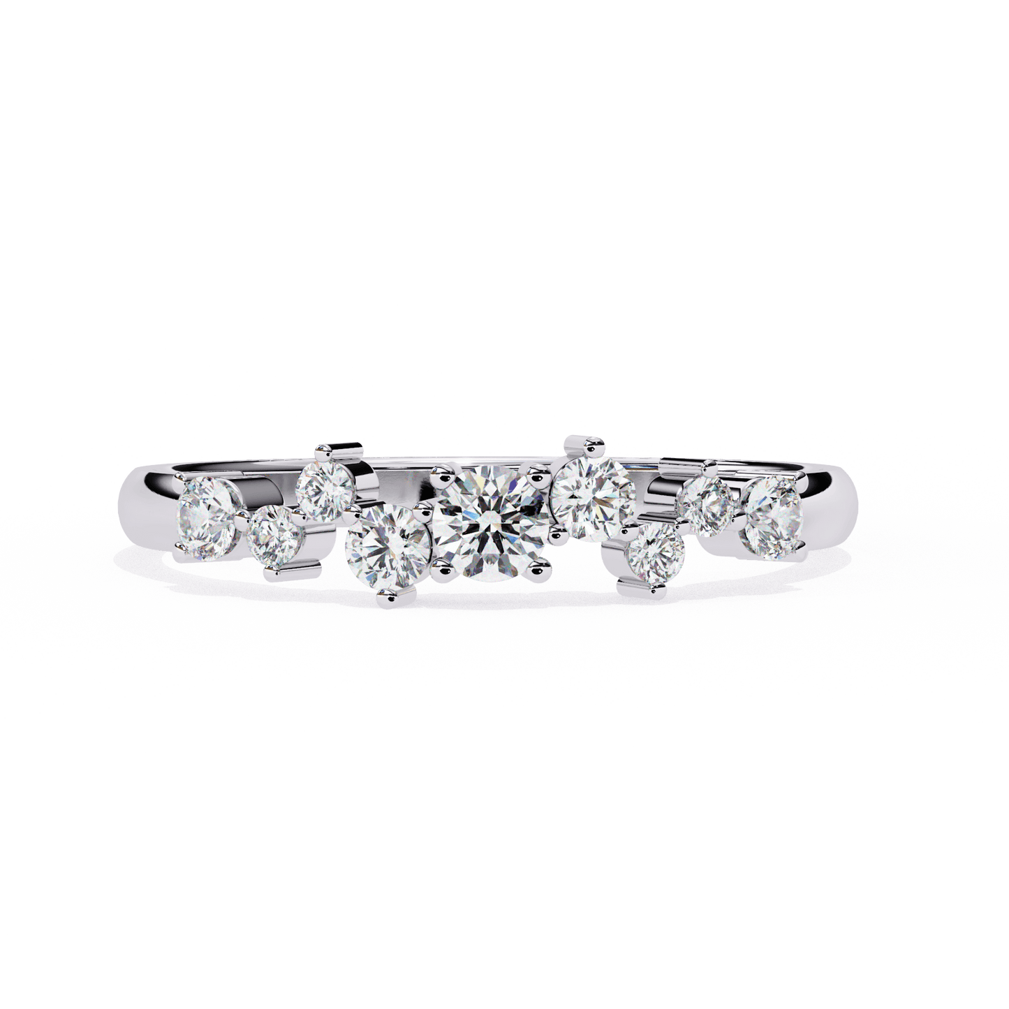 Eleanora – Scalloped Tapered Band
