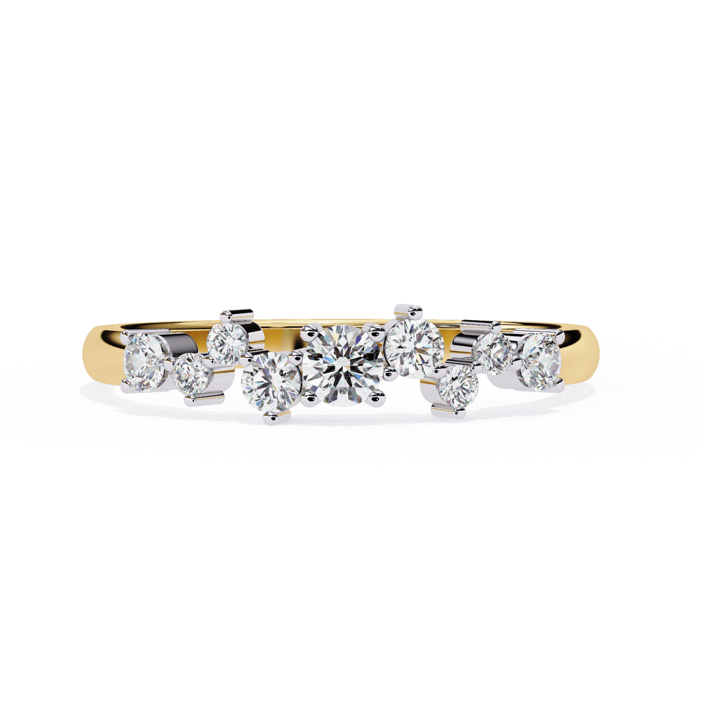Eleanora – Scalloped Tapered Band