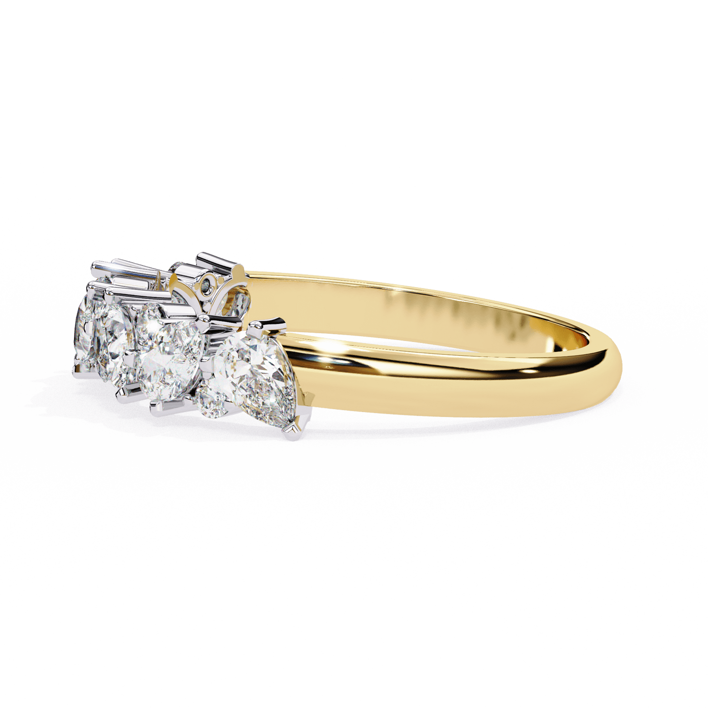 Freya- Pear and Round Cluster Ring