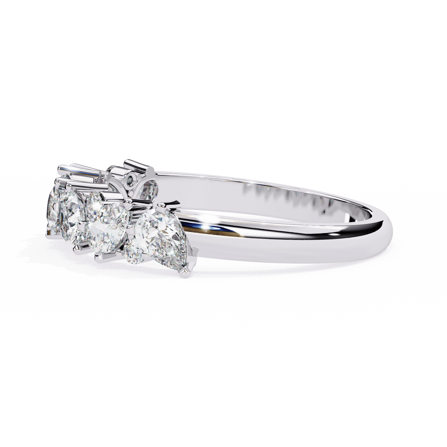 Freya- Pear and Round Cluster Ring