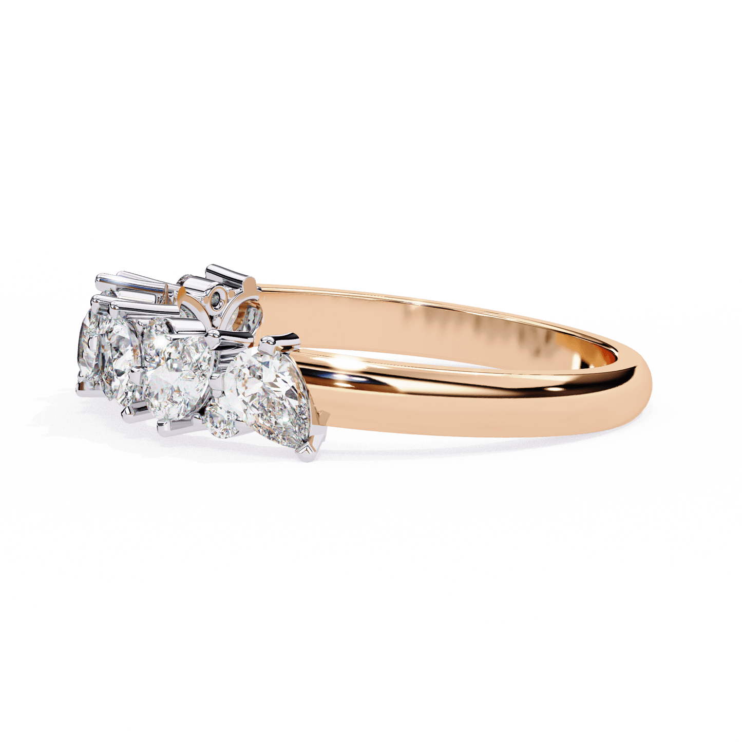 Freya- Pear and Round Cluster Ring