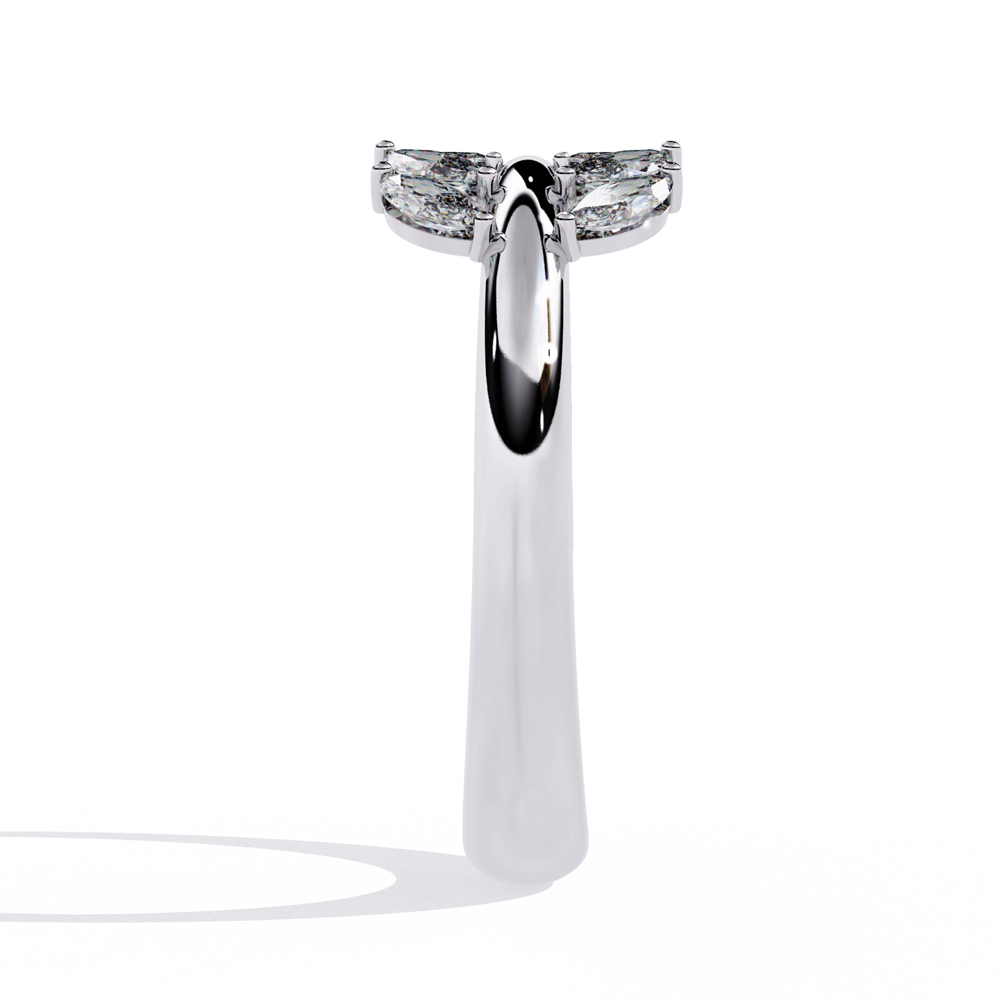 Serene- Sculptural Marquise Diamond Statement Ring