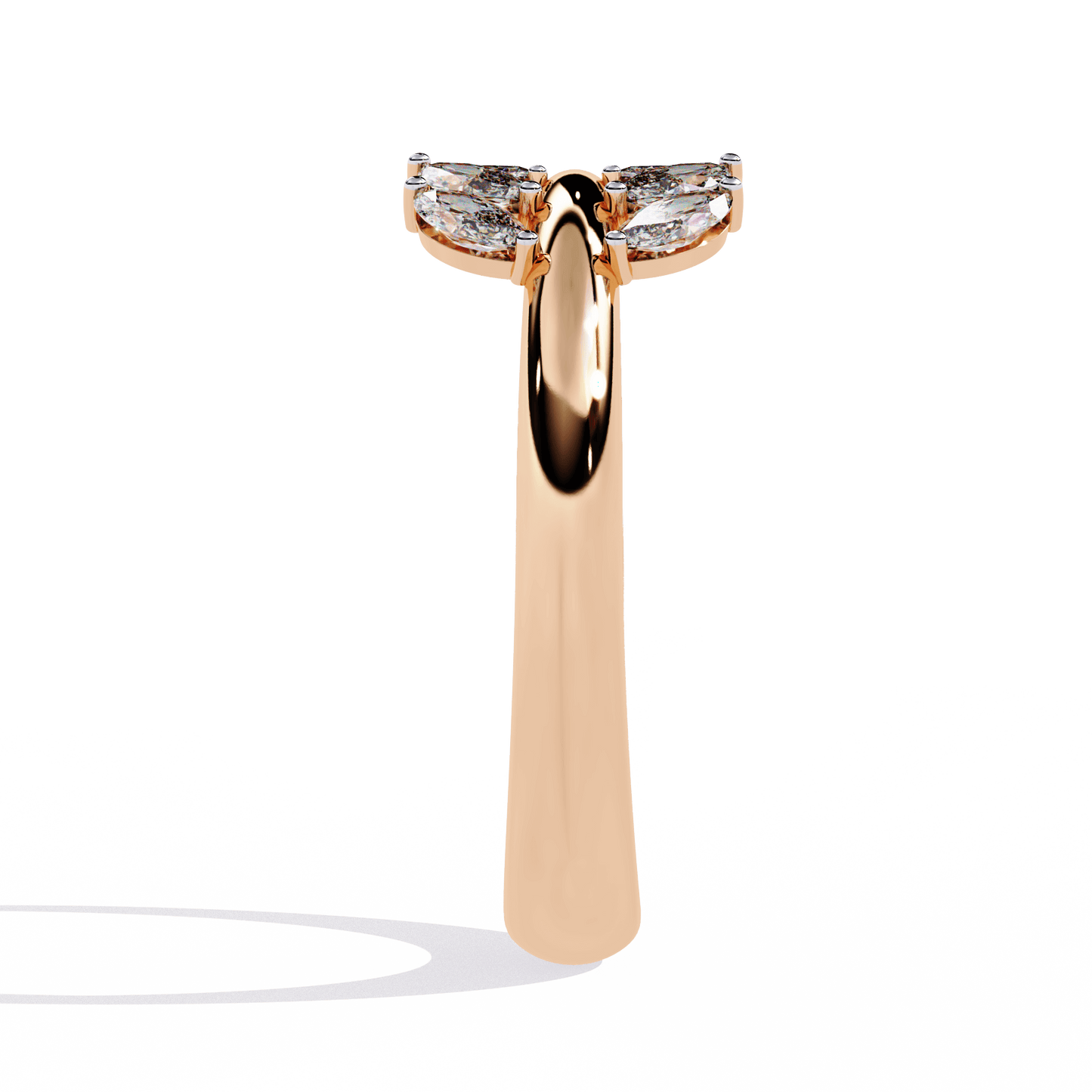 Serene- Sculptural Marquise Diamond Statement Ring