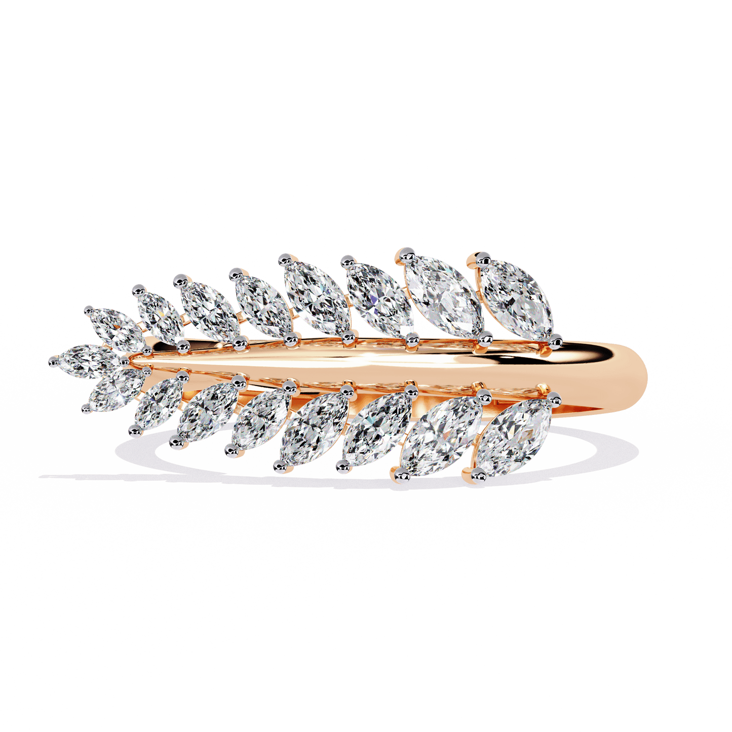 Serene- Sculptural Marquise Diamond Statement Ring